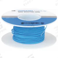 OK INDUSTRIES Spooled Wrapping Wire: 100 ft Overall Lg, 28 AWG Conductor Size, Blue (MPN R28B-0100). Key specifications — Manufacturer Part Number: R28B-0100; Brand: OK INDUSTRIES; Conductor Insulation Material: PVDF; Standards: UL 1422; Series: Kynar®; Wire Type (Not for Merchandising): Standard Wire Jacket.