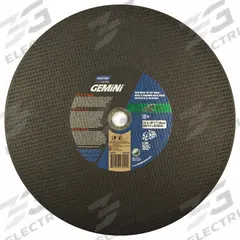 NORTON Abrasive Cut-Off Wheel: Type 1, 12" x 1/8", 20 mm/1" Arbor, Silicon Carbide, 24 Grit (MPN 66252837839). Key specifications — Brand: NORTON; Series: Gemini Concrete.