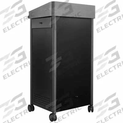 NATIONAL PUBLIC SEATING Lectern: Charcoal, Laminated Particle Board/Steel - Lecterns