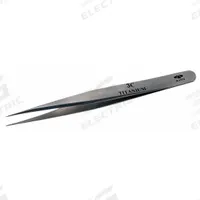 AVEN Tweezers: Titanium, Point, Straight Tip, 0.88 mm Tip Thick (MPN 18056TT). Key specifications — attr1002355: Titanium; attr1002345: AVEN; attr1002348: Titanium; attr1002358: Smooth; attr1002361: 3C; attr1024781: Standard.