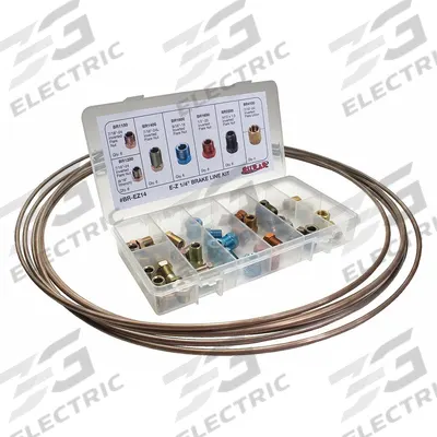 SUR&R Brake Line Fitting Kit: Brake Line Repl Kit, 1/2 in/7/16 in/9/16 in/M12 Thread Size - Hydraulic Brake Line Repair Kits
