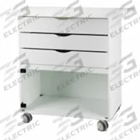 MARKETLAB Medical Procedure Cart: HDPE, (2) Swivel/(2) Swivel with Brake, White, White, 3 Drawers (MPN 12259). Key specifications — Material: HDPE; Drawer Color: White; Brand: MARKETLAB; Caster/Wheel Configuration: (2) Swivel with Brake; Cabinet Color: White.