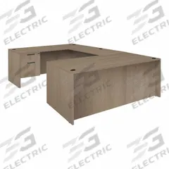 REGENCY Desk: Particle Board, Oak, 2 Pedestals, 4 Drawers, 71 in Overall Wd, 29 in Overall Ht (MPN LUD7135NO). Key specifications — Desktop Material: Particle Board; Includes Modesty Panel: Yes; Pedestal Location: Double Pedestal; Kit Product Type: Double Pedestal Desk; Desktop Color: Oak; Brand: REGENCY; Frame Color: Noble Oak; Frame Material: Particle Board.
