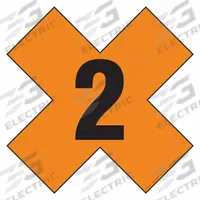 LABELMASTER Fire Division Symbol Placard: 2, 12 in, 12 in Label Wd, Magnetic Vinyl, Placard (MPN HMPG123MG). Key specifications — Brand: LABELMASTER; Message: 2.