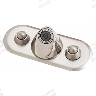 BESTCARE Ligature Resistant Bathroom Faucet: WH3377, Centerset, Brass, Chrome, Manual - Button-Operated Institutional Faucets