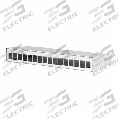 METZ CONNECT RJ45 Housing: Surface, Steel, RJ45, 16 Ports - Voice & Data Housings, Panels & Connector Components