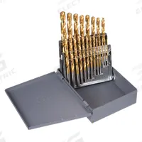 CHICAGO-LATROBE Jobber Length Drill Bit Set: 21 Pc, 1/16" to 3/8" by 64ths, 135° Split Point (MPN 41799). Key specifications — attr1236168: Metal Index; attr1236199: NAS 907 Type B.
