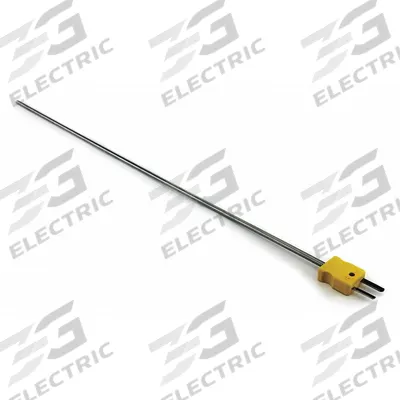 Dayton Thermocouple Probe: -325°F to 2,280°F /-200°C to 1,250°C, Type K, Rounded Tip - Thermocouples for Gas Applications