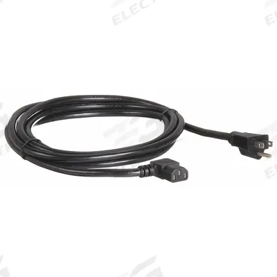 APPROVED VENDOR Power Cord: 6 ft Lg, 3/16, 5-15P Plug, C13 Receptacle, SJT, PVC - Electronic Equipment Power Cords