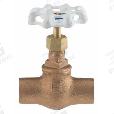 MILWAUKEE VALVE Globe Valve: For Gas/Oil/Water Media, Bronze, Z-Body, 1 1/4 in Pipe Size - Lead-Free Bronze Straight-Body General-Service Globe Valves