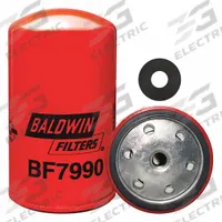 BALDWIN FILTERS Fuel Filter: Spin-On, 3 1/16 in Outside Dia, M12-1.50 Thread Size, Cellulose, BF7990. Key specifications — attr1137520: BF7990; attr1137521: FF261; attr434022: BALDWIN FILTERS; attr427730: Cellulose; attr427731: Integral Post Seal; attr1017112: Buses; attr1017113: Caterpillar.