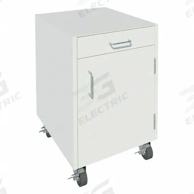 INSTOCK Mobile Cabinet: 27 1/8 in Overall Ht, 22 in Overall Dp, 18 in Overall Wd - Mobile Cabinets