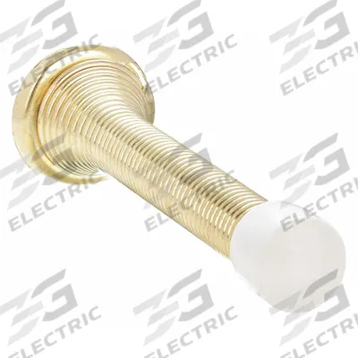 APPROVED VENDOR Spring Door Stop: Wall - Mounted, 3 in Lg, 1 in Wd, 15/16 in Overall Ht - Standard Door Stops