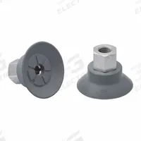 SCHMALZ Vacuum Pad Assembly: 1/8 in NPT, 44 mm Pad Dia, NBR, 55 A, Gray, 33.2 mm Pad Ht (MPN 10.01.01.15089). Key specifications — attr1019168: 55 A; attr1019165: 10.01.01.15089; attr1019167: SCHMALZ; attr1019180: Gray.