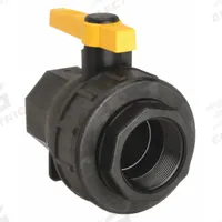 BANJO Manual Two-Way Ball Valve: 1 1/2 in, Polypropylene, Straight, FNPT x FNPT Union, Three-Piece (MPN SUV150FP). Key specifications — Brand: BANJO; Handle Type: Lever; Handle: Lever.