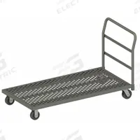 APPROVED VENDOR Platform Truck: 2,000 lb, 60 in L x 30 in W x 8 1/8 in H Deck, Perforated, Phenolic (MPN EPTP30605PH95). Key specifications — Side Panel Type: No Side Panels; Brand: APPROVED VENDOR; Color: Gray; Caster/Wheel Configuration: (2) Swivel.