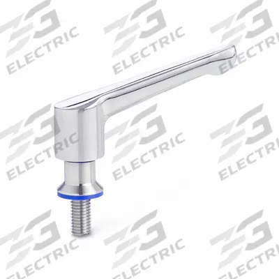 JW WINCO Adjustable Lever: SS, M8x1.25 Thread, 0.98 in Thread Lg - Hygienic Adjustable Tension Levers with Threaded Stud