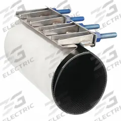 SMITH-BLAIR Repair Clamp: For 6 in Pipe, 15 in Overall Lg, 304 Stainless Steel (MPN 26100066315000). Key specifications — Brand: SMITH-BLAIR; Bolt Material: 304 Stainless Steel; Maximum Operating Pressure: 150 psi; Maximum Vacuum Pressure: 10 psi; Gasket Material: Nitrile Rubber.