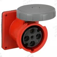 HUBBELL Pin and Sleeve Receptacle: Orange, 125/250V AC, Three Phase, 60 A, 3 Pole, 4 Wire (MPN HBL460R12W). Key specifications — Brand: HUBBELL.