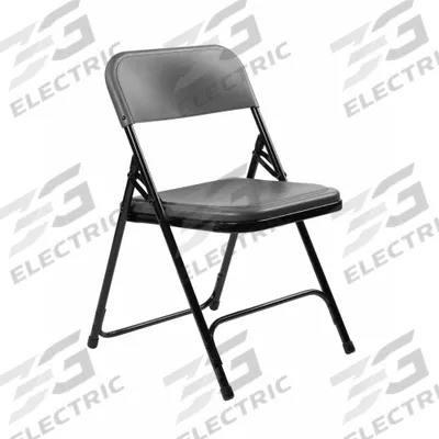 NATIONAL PUBLIC SEATING Folding Chair: Plastic Seat, Steel Frame, Charcoal Seat - Plastic Folding Chairs