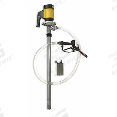 Dayton Electric Drum Pump: Pump with Hose & Nozzle, 1 hp HP, 110 V AC, 32 gpm - Centrifugal Electric Drum Pumps