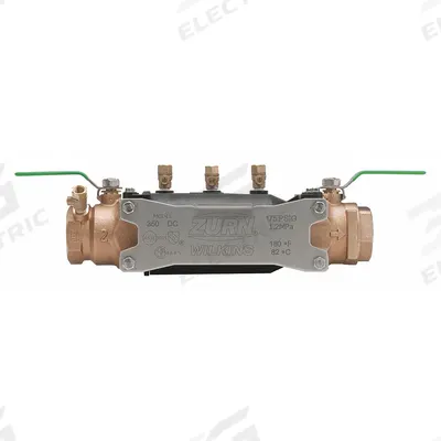 ZURN WILKINS Backflow Preventer: 350XL, 2 in Pipe Size, Flange x Flange, 16 in Overall Lg - Zurn Double Check Backflow Preventers