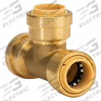 APPROVED VENDOR Push-Fit Tee Fitting: Tee, 1/2 in OD x 1/2 in OD x 1/2 in OD Size, Brass, Coupling (MPN LF814R). Key specifications — Brand: APPROVED VENDOR.