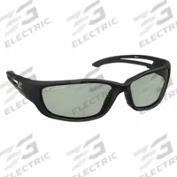 EDGE EYEWEAR Safety Glasses: Smoke Lens, Full-Frame, Metal Detectable, Black Frame, Kazbek XL Series (MPN TSK-XL216). Key specifications — Brand: EDGE EYEWEAR; Frame Color: Black; Lens Color: Smoke.