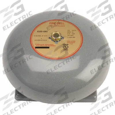 EDWARDS SIGNALING Fire Bell: 120V AC, Bell Sound, Gray, Bell, 2 7/8 in Overall Dp - Fire Alarm Bells