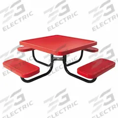 ULTRAPLAY Outdoor Classroom Table: Steel, Thermoplastic Coated, Red, 20 1/8 in Overall Ht, 350PS-V. Key specifications — Brand: ULTRAPLAY; Tabletop Color: Red; Manufacturer Part Number: 350PS-V; Product Type: Outdoor Classroom Table; Frame Material: Steel.