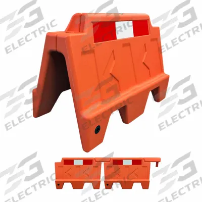 ELECTRIDUCT Traffic Barrier: 23 1/2 in Overall Ht, 36 1/2 in x 23 1/2 in, Engineer - Jersey Barriers
