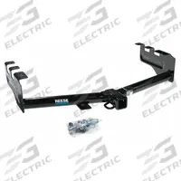 REESE Step Bumper Receiver: IV, 6,000 lb Gross Trailer Wt Capacity, 900 lb Tongue Wt, Steel (MPN 75521). Key specifications — Finish: Powder Coated; Drilling Required: No; Vehicle Make: GMC; Vehicle Model: Silverado 1500; Brand: REESE.