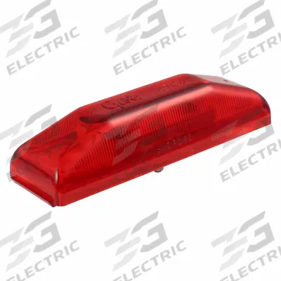 GROTE Clearance Marker Lamp: Clearance Light, LED, Rectangular, Red, Bracket - Clearance Lights