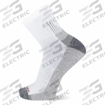 WOLVERINE Socks: Ankle, Men's, White, Polyester - Performance Work Socks