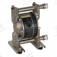 DAYTON Double Diaphragm Pump: 316 Stainless Steel Body, 1/2 in, NPT Connection, 14 gpm, 316 SS Seat (MPN 22A597). Key specifications — Brand: DAYTON; Seat Material: 316 SS; Check Valve Material: Santoprene.