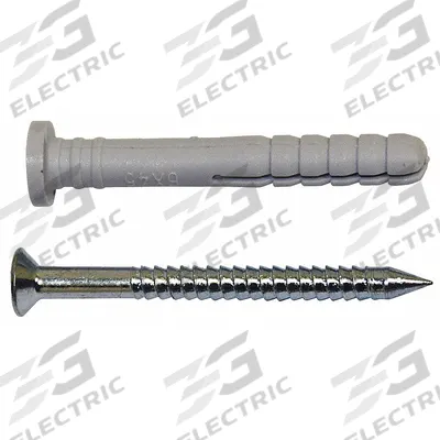 VIGIL ANTISLIP Concrete Anchor Screw: 1/4 in Dia, 1 3/4 in Overall Lg, Plastic, Plain - Conical Plug Anchors