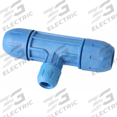 RAPIDAIR Compression Tee Fitting: 1 in OD x 1 in OD x 3/4 in OD Size - Compressed Air System Nylon Compression Fittings