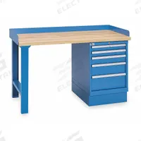 LISTA Workbench: Fixed Ht, Butcher Block, 72 in x 30 in, 1,000 lb Overall Load Capacity, Blue (MPN XSWB22-72BT/BB). Key specifications — Brand: LISTA.