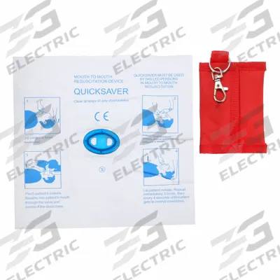 MEDSOURCE Barrier Mask: 1 People Served, Adult/Child/Infant, Disposable - CPR Face Shield Keychain Kits