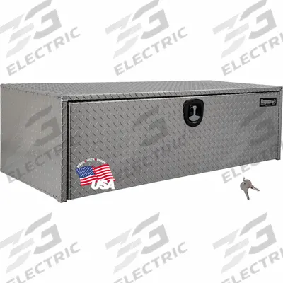 BUYERS PRODUCTS Underbody: Underbody Truck Box, Single Drop-Down Door Door, 24 in Overall Dp - Single Drop-Down Door Boxes