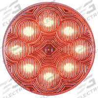 MAXXIMA Clearance Marker Light: Clearance Light, LED, Round, Surface Mount, Red, Grommet, IP67 (MPN M16280RCL). Key specifications — Lens Color: Red; Brand: MAXXIMA; Electrical Connection: PL-2 Connector; Lighting Technology: LED; Mount Type: Grommet; SAE Lens Code: P2.