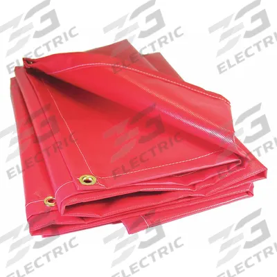 MAURITZON Tarp: 13.75 ft Lg, 11.67 ft Wd, Heavy Duty, 20 mil, Vinyl, Red - Vinyl Tarps