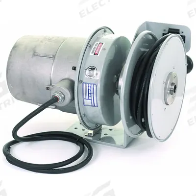 KH INDUSTRIES Extension Cord Reel: 50 ft Cord Lg, 12 AWG, Bare Wire Retractable End, SOOW - Hazardous Location Cord Reels