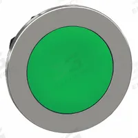 SCHNEIDER Flush Push Button: Green, 30 mm Mounting Size, Metallic, Maintained (MPN ZB4FH03). Key specifications — Brand: SCHNEIDER; Action: Maintained; Series: XB4; Push Button Material Type: Metallic.