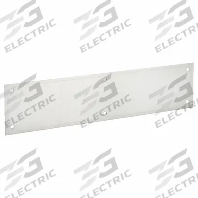 ROCKWOOD Door Push Plate: 3 1/2 in Wd, 15 in Ht - Antimicrobial Push Plates