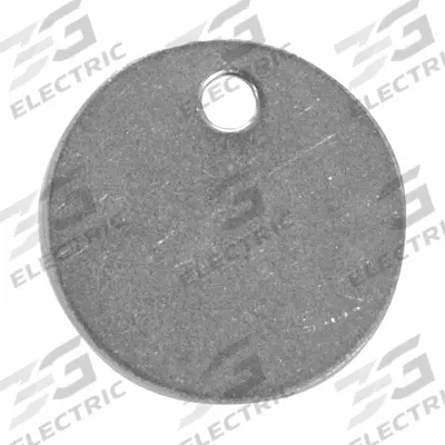 C.H. HANSON Blank Tag: Stainless Steel, 1 1/4 in Dia, Silver, 0.04 in Thick, Round - General Purpose Blank Valve Tags