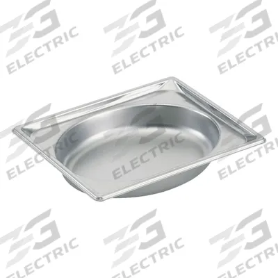 VOLLRATH Steam Table Pan: Half Size, Oval, 22 ga Gauge, 2.2 qt Capacity - Steam Table Pans