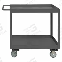 APPROVED VENDOR Utility Cart: 1,200 lb, 36 in L x 18 in W Shelf, 2 Shelves, Gray, Flat (MPN RSC3-1836-2-95). Key specifications — Caster/Wheel Configuration: (2) Rigid; Brand: APPROVED VENDOR; Caster Wheel/Tread Material: Polyurethane.