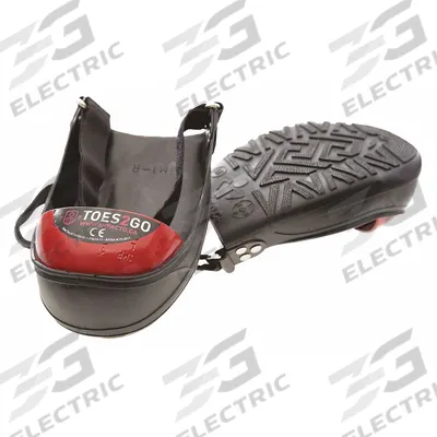 IMPACTO Toe Cap: For Size 8 to 13, Unisex, Chevron, Black/Red, Steel Toe, M, Safety-Toe - Safety Toe Caps