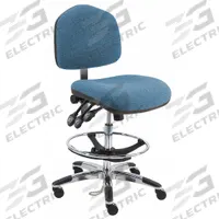 BENCHPRO Drafting Chair: Washington, Blue, Fabric Material, Armless Arm, 21 1/2 in Seat Wd (MPN WAT-F-TLC-WW-BLUE). Key specifications — Brand: BENCHPRO; Tilting Back: Yes; Frame Material: Aluminum; Frame Color: Chrome; Series: Washington.